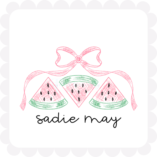 Sketchy Watermelon Slice Trio