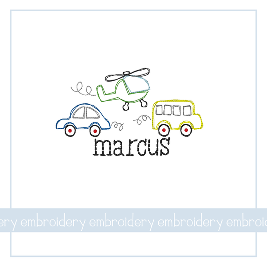 Vintage Stitch Vehicles - EMB