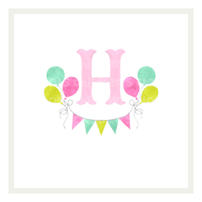 Birthday Balloons & Banner
