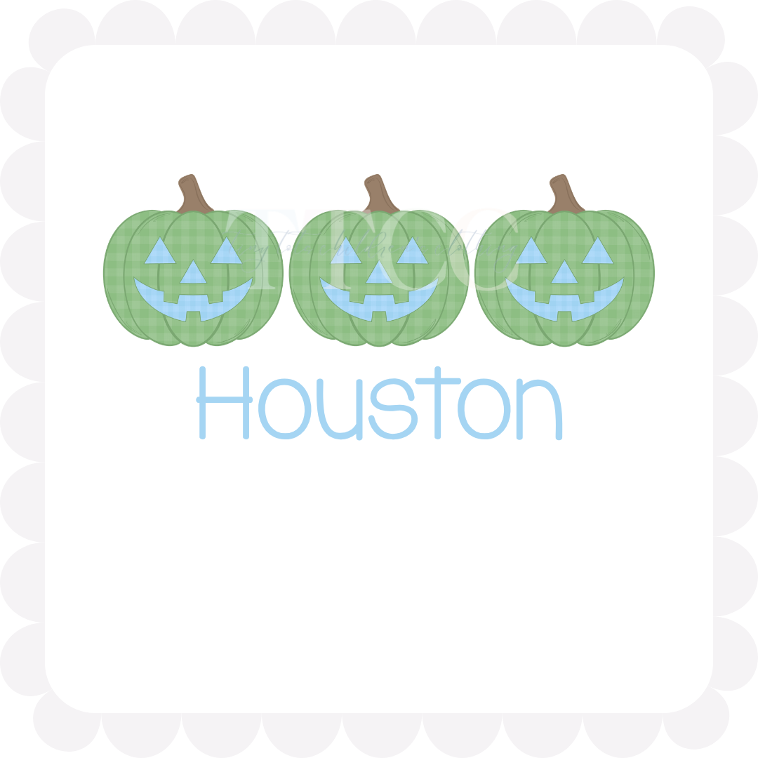 Blue/Green Pumpkin Trio
