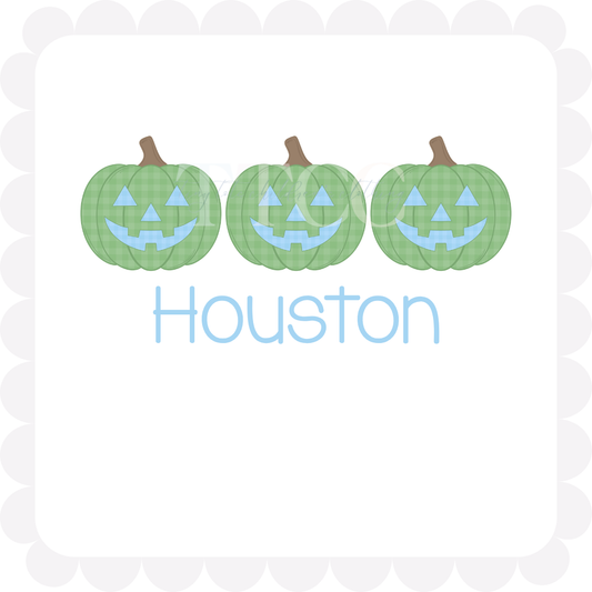Blue/Green Pumpkin Trio