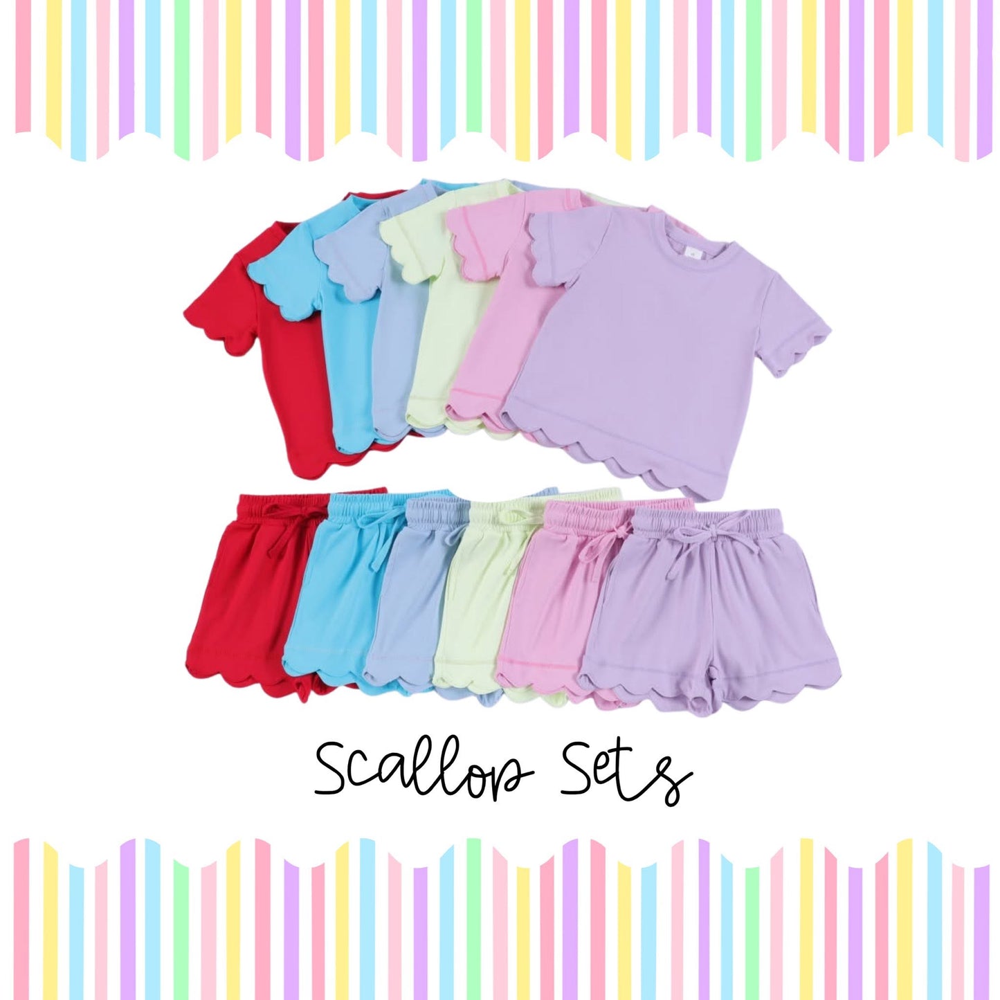 Scallop Solid Set - all colors