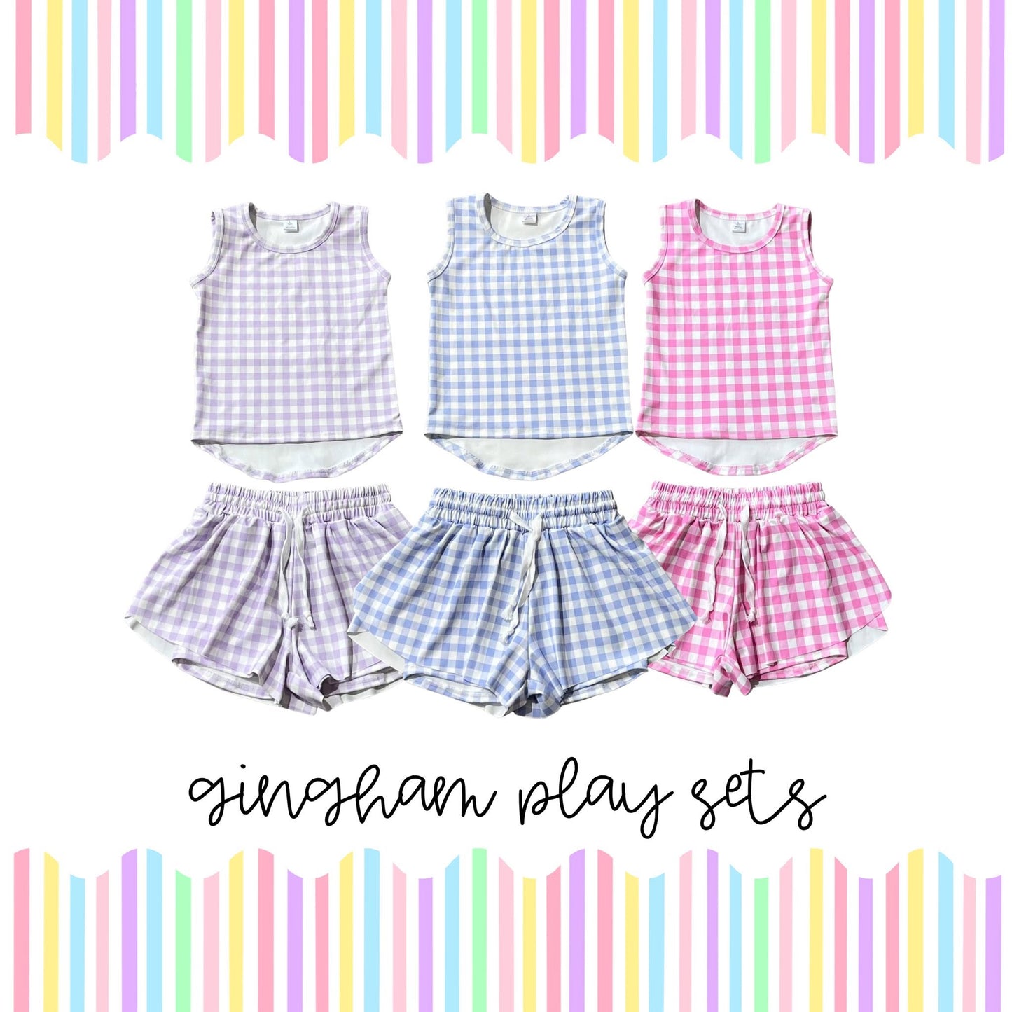 Gingham Flutter Sets - all colors