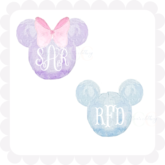 Monogram Mouse Head