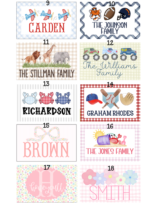 Stroller Tag Designs