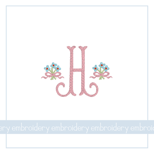 Floral Mini Monogram - EMB
