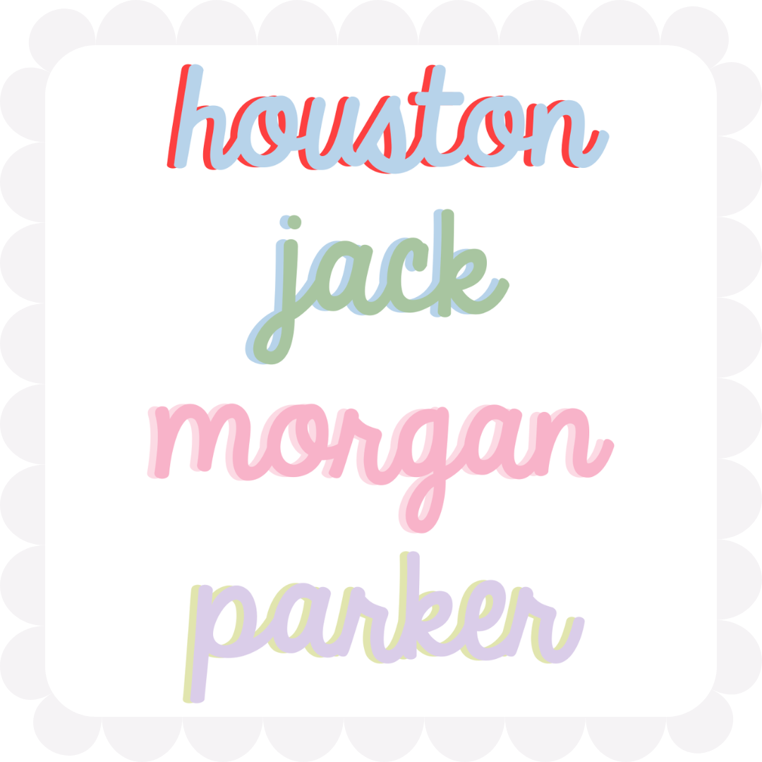 Two Toned Shadow Script Name Design