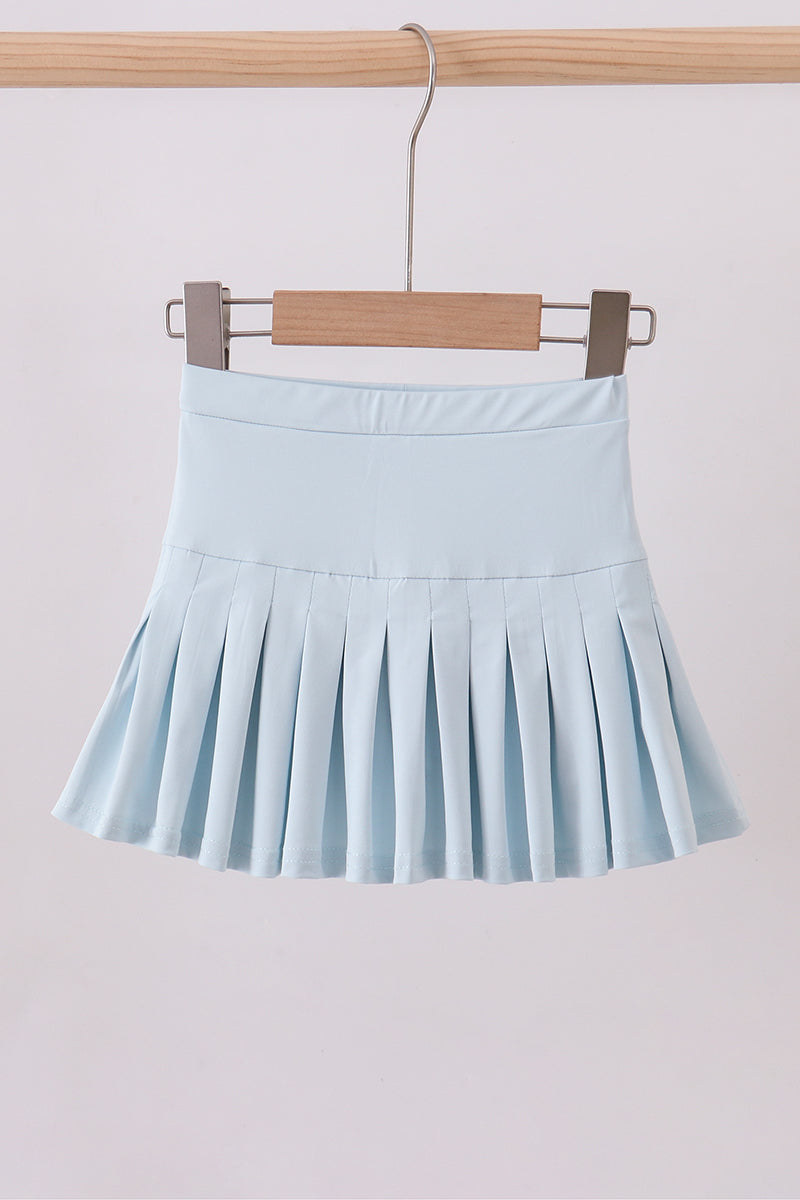 Sweet Pleats Skort - Sky Blue
