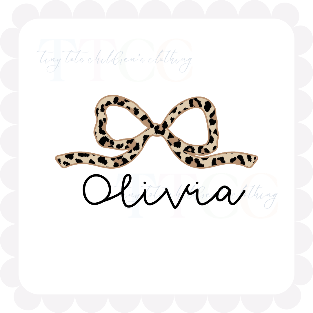 Cheetah Bow Name Design