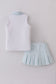 Aqua Dotted Gingham Athletic Skort Set SIZE 8