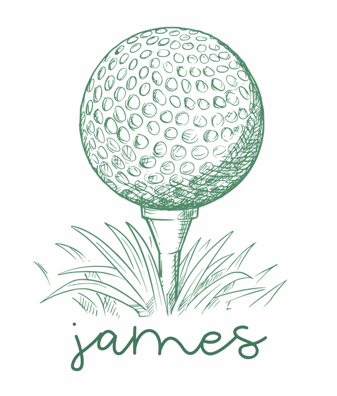 Green Golf Ball Sketch