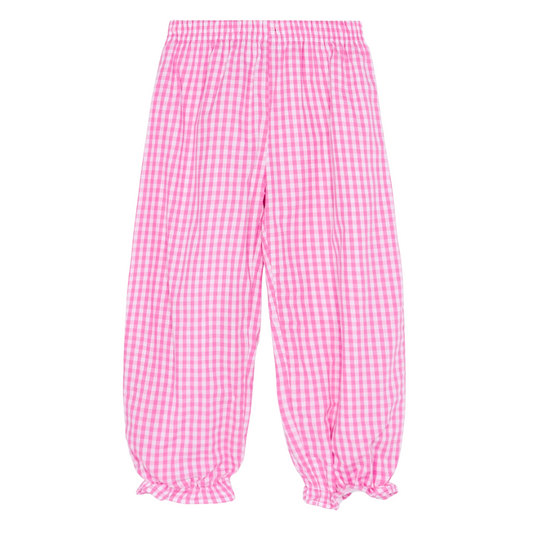 Girls gingham bubble pants