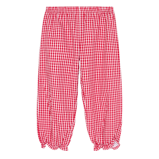 Girls gingham bubble pants