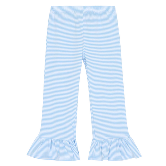 Knit stripe flare pants