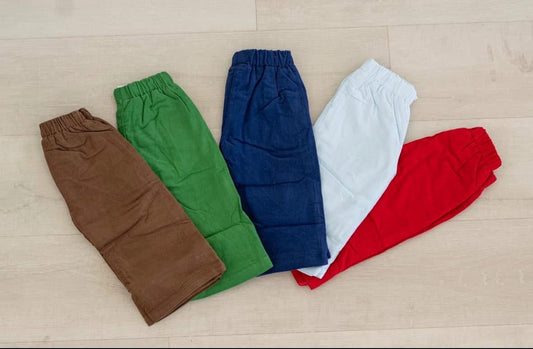 Boys solid cord pants