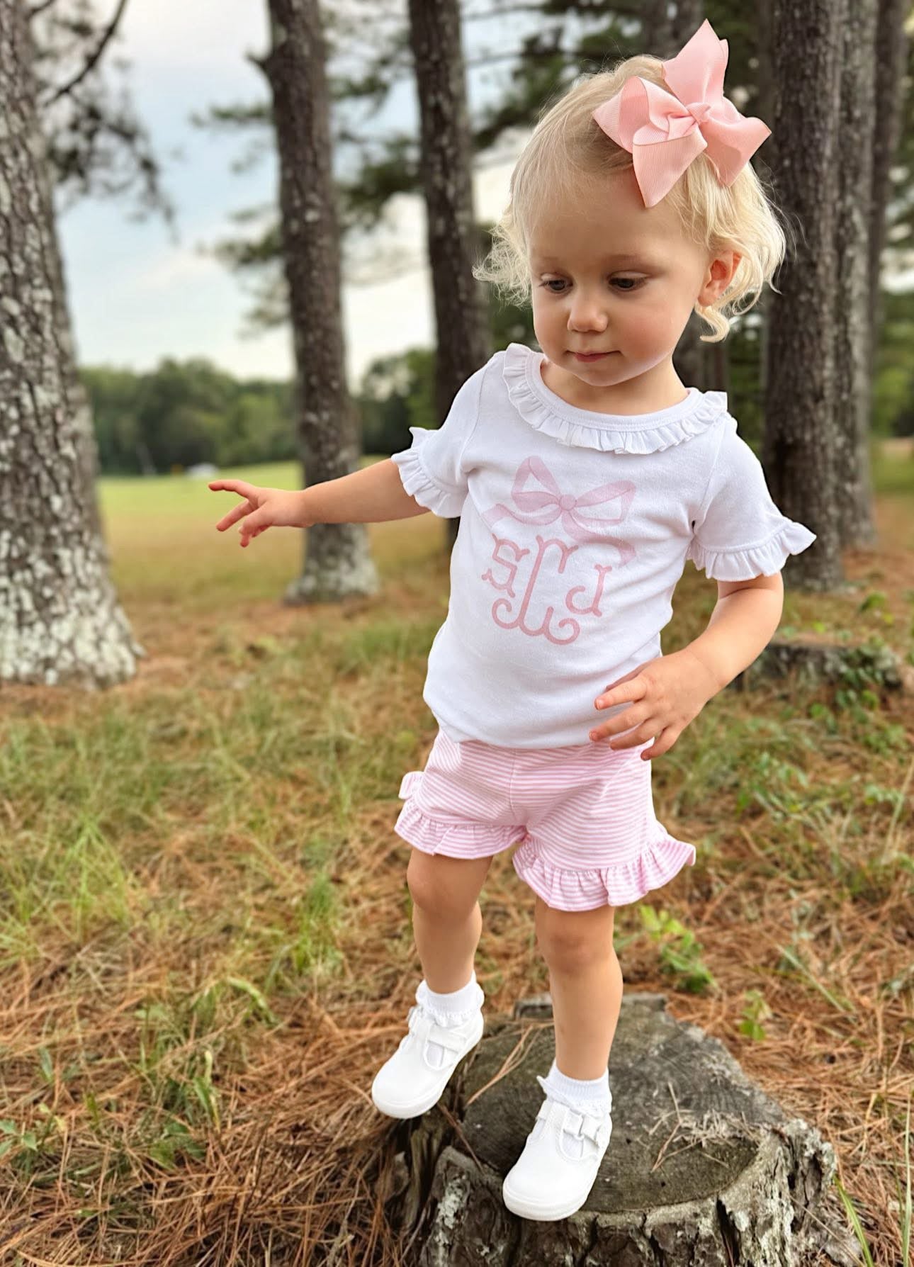 Pink Bow Monogram