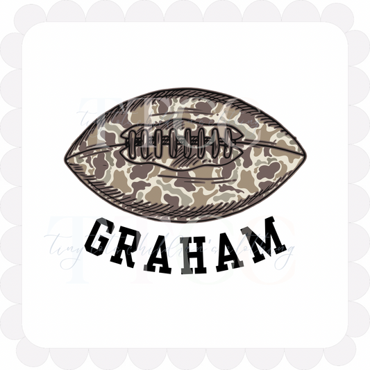 Camo Football Name Design