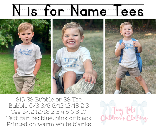 N is for Name Tees