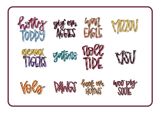 Team Calligraphy (all options)