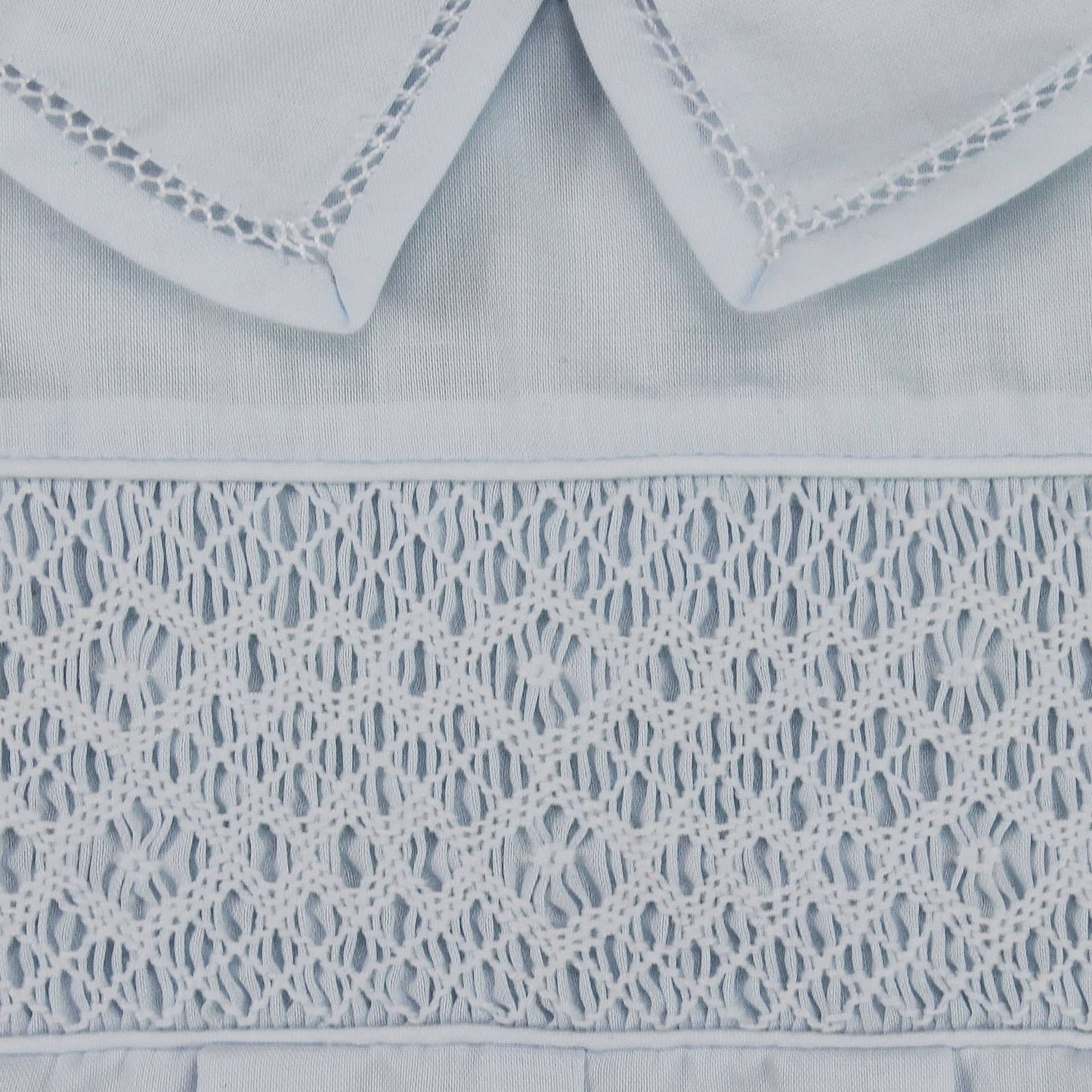 Diamond Smocked Romper - BLUE