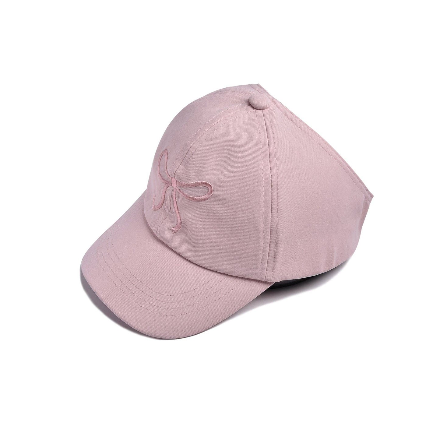 Girls Summer Bow Embroidered Outdoor Solid Baseball Cap