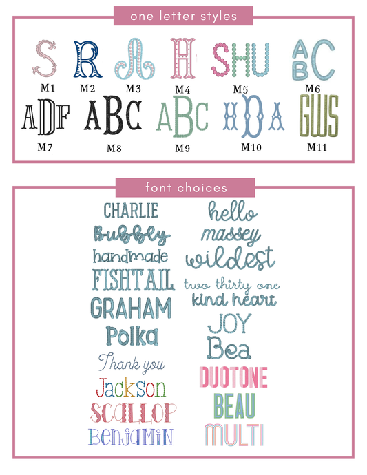 Name/Monogram Designs - EMB