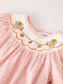 Turkey Pumpkin Smock Embroidery Baby Girl Bubble