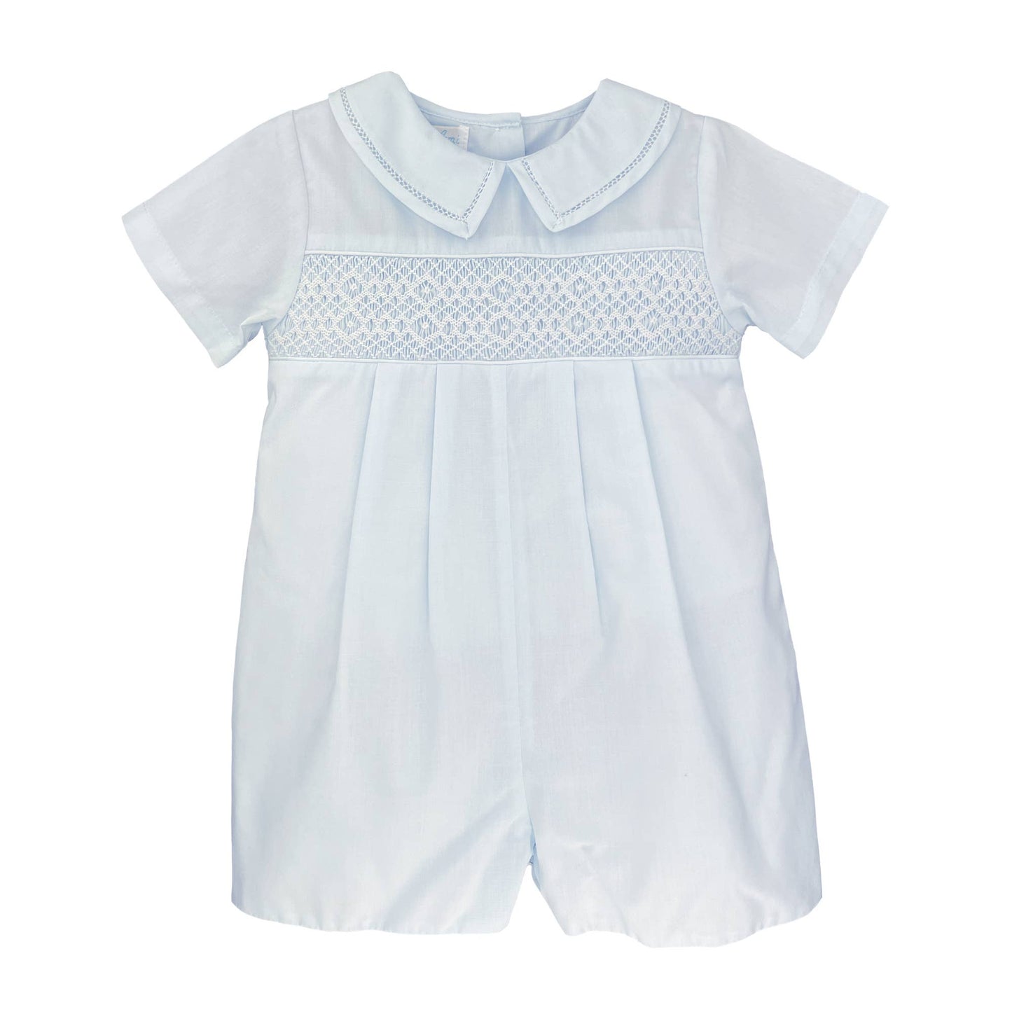 Diamond Smocked Romper - BLUE